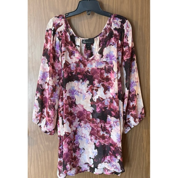 Lane Bryant Tops - Purple Floral Sheer Top